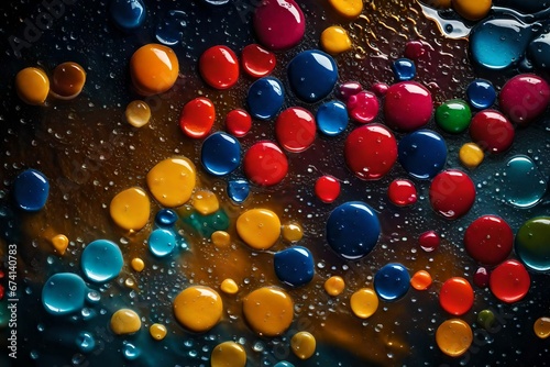 beads on a black background generated by AI technology 
