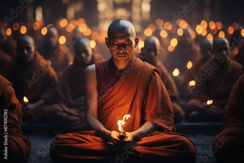 Religion Buddhism. exploring the essence of religion: the path to enlightenment and spiritual awakening in buddhism's timeless wisdom and meditation practices. photo
