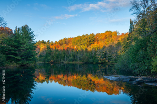 The Autumn Season at Wilson Falls in Bracebridge, Ontario photo