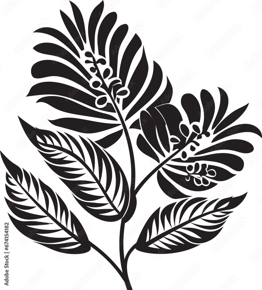 Tropical Splendor Botanical Floral Emblem in Black Black Beauty Exotic Floral Logo Mastery Tropical Splendor Botanical Floral Emblem in Black Black Beauty Exotic Floral Logo Mastery