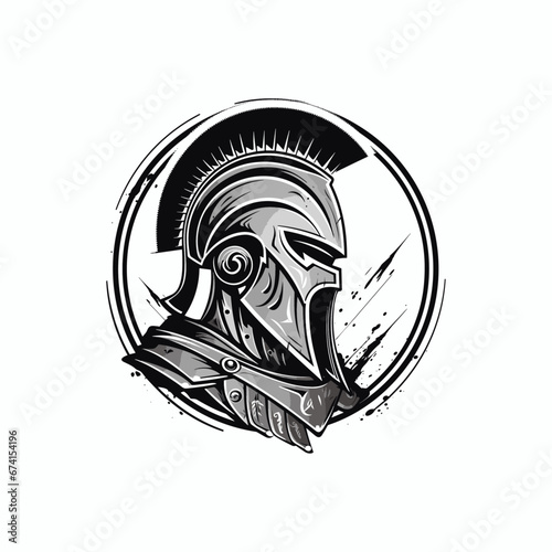 Roman gladiator icon flat vector design