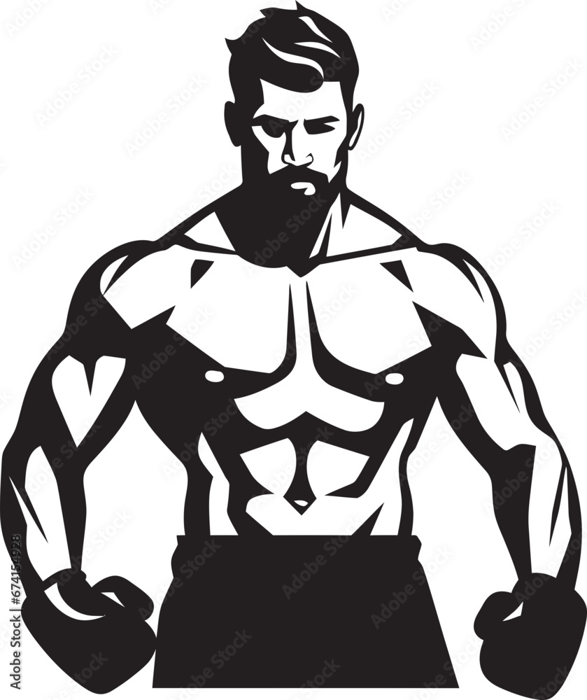 Black and Bold Boxing Man Vector Icon Elegant Black Logo Bulldog Design Vector Icon Black and Bold Boxing Man Vector Icon Elegant Black Logo Bulldog Design Vector Icon