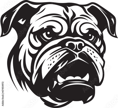 Bulldog Tenacity Black Emblem Design Black Beauty Bulldog Logo Mastery