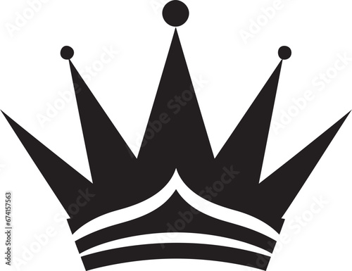 Vector Artistry Unveiled Crown Emblem Royal Influence Black Crown Icon in Vector