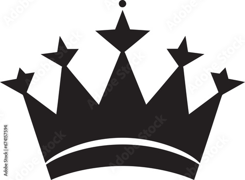 Royal Seal Vector Icon in Black Vector Artistry Unveiled Crown Emblem