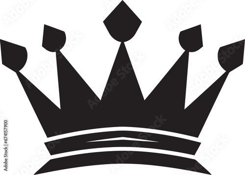 Monarchs Insignia Black Crown Vector Icon Elegance in Black Crown Emblem