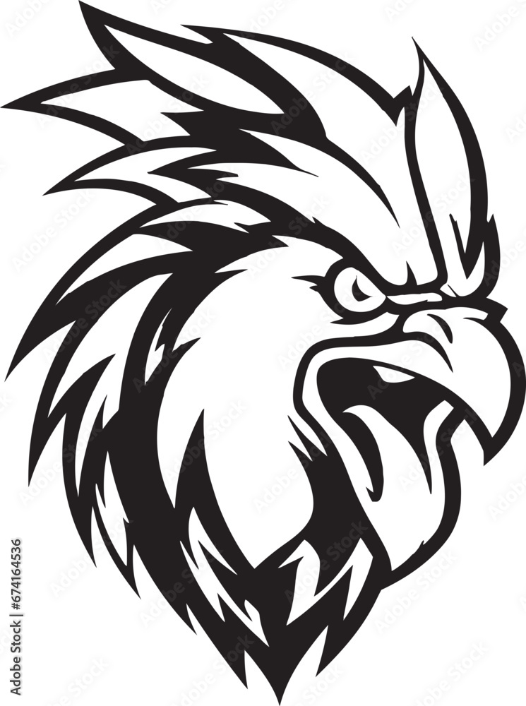 Modern Black Rooster Logo Chicken Mascot Emblem for Your Brand Modern Black Rooster Logo Chicken Mascot Emblem for Your Brand