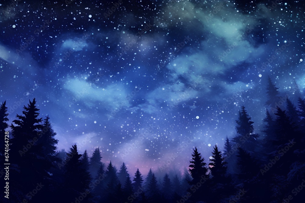 night sky with stars made by midjeorney