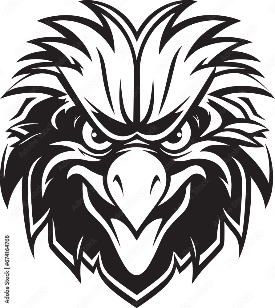 Rooster Profile with Artistic Flair Modern Mascot Icon for a Striking Brand Rooster Profile with Artistic Flair Modern Mascot Icon for a Striking Brand