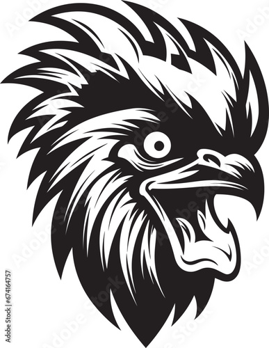 Contemporary Rooster in Vector Silhouette Rooster Artwork for Modern Branding Inspiration
