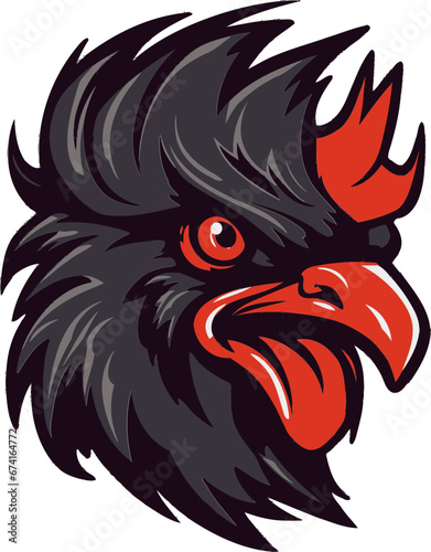 Wallpaper Mural Modern Mascot Icon for a Striking Brand Abstract Rooster Graphic in Black and White Torontodigital.ca