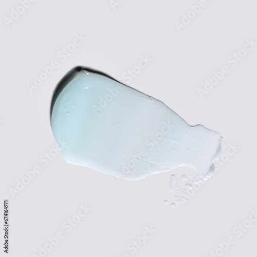 blue smear cream on white,  cosmetics textures