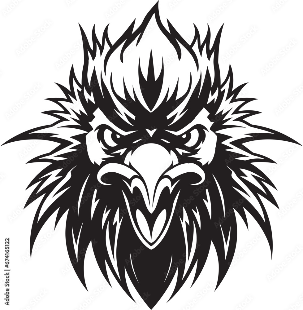 Rooster Majesty in Vector Art A majestic rooster showcasing artistic creativity Minimalist Chicken Logo Design A minimalistic approach to a powerful mascot