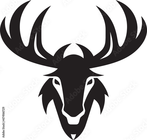 Graceful Moose Emblem in Vector Art Abstract Moose Symbol © BABBAN