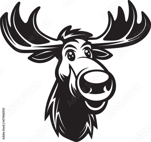 Graceful Moose Majesty in Vector Moose in Motion Symbol