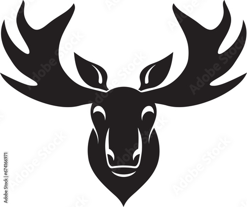 Sleek Moose in Vector Artform Regal Moose Logo with Grace and Style