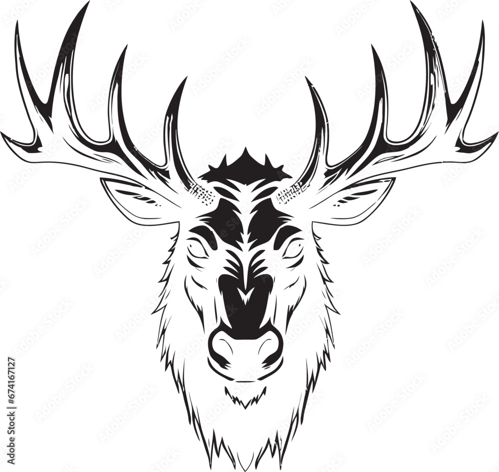 Minimalistic Moose Icon in Motion Elegant Moose Majesty in Vector Artistry Minimalistic Moose Icon in Motion Elegant Moose Majesty in Vector Artistry