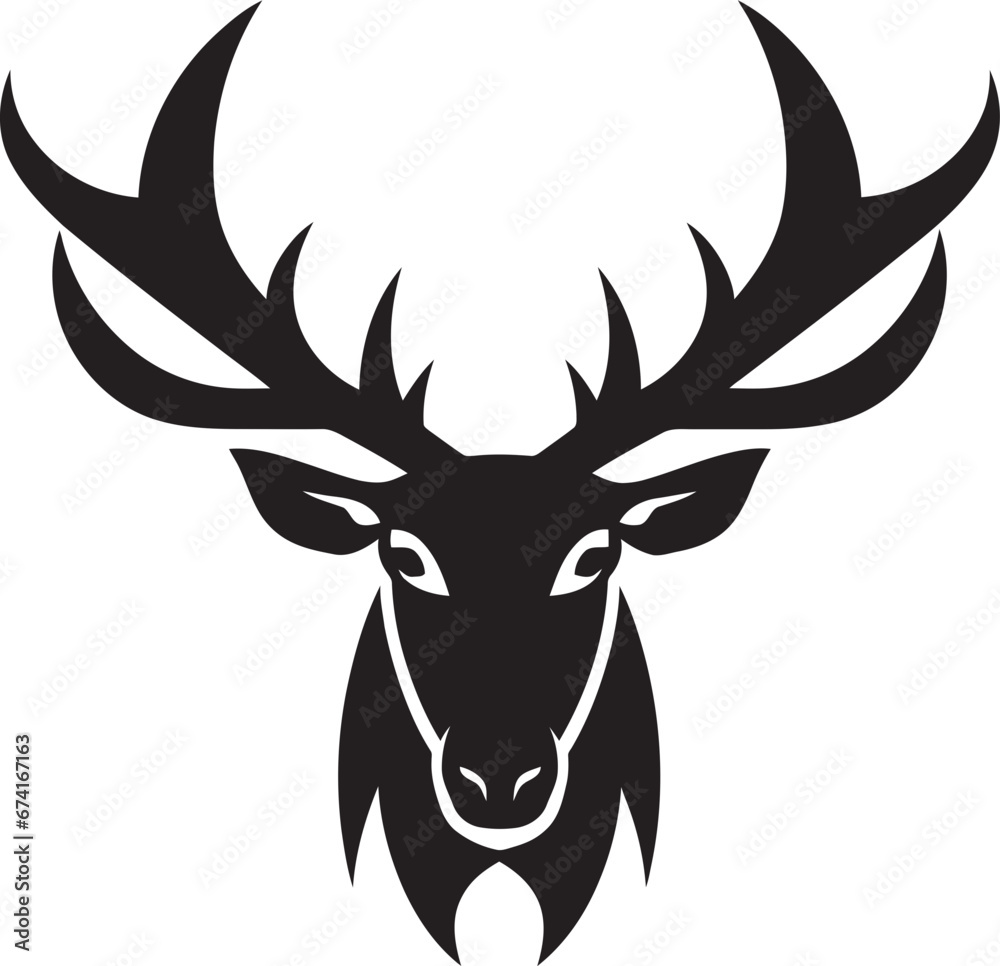 Moose Logo Design in Sleek Art Regal Moose Emblem for Iconic Branding