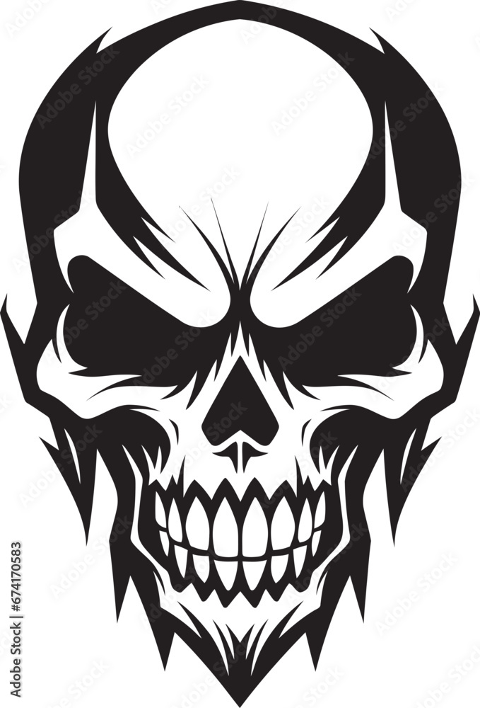 Fototapeta premium Wraiths Gaze Sinister Skull Symbol Necromancers Vector Dark Art of Death