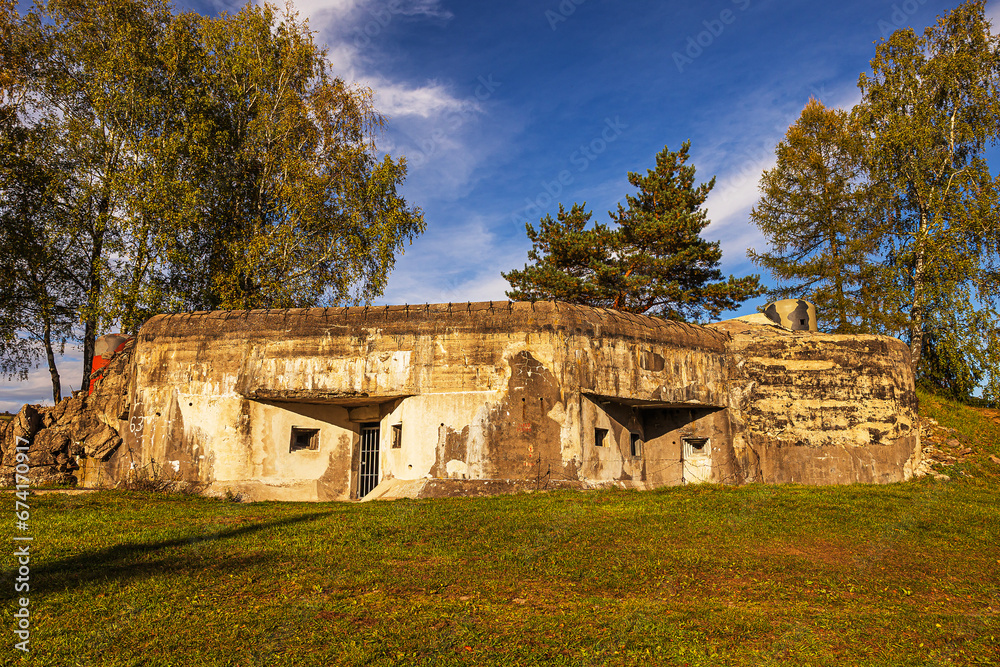 Czechoslovak Second World War fortifications at the border, pillbox.