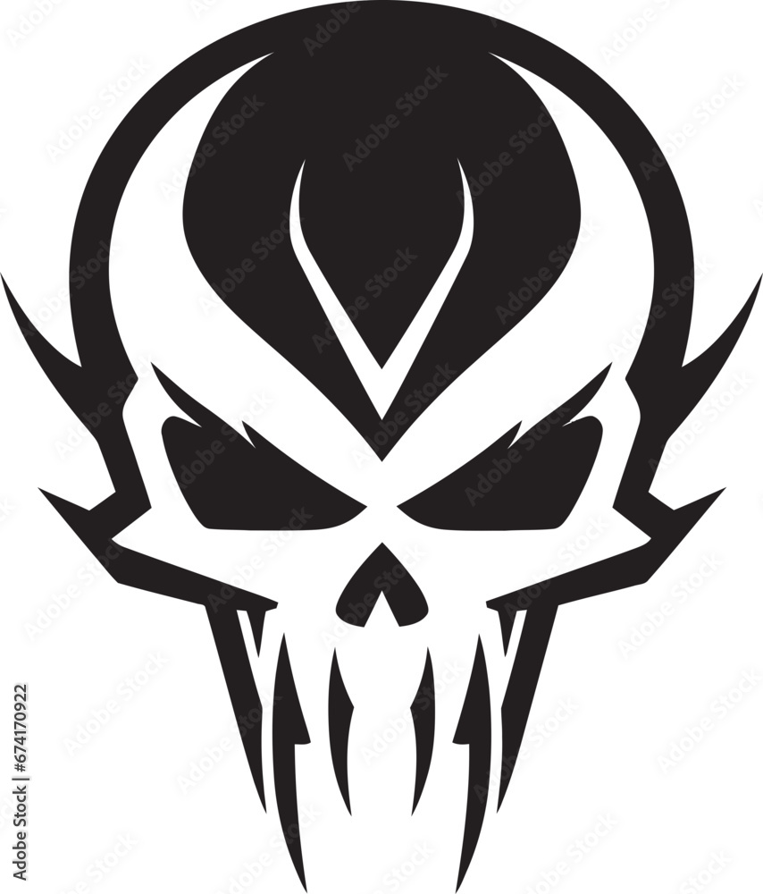 Epic Skull Silhouette Ethereal Emblem Shadowed Fate Brooding Skull Symbol Epic Skull Silhouette Ethereal Emblem Shadowed Fate Brooding Skull Symbol