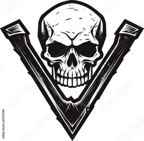 Ebon Enigma A Cryptic Vector Logo Crypt Keepers Grin A Ghostly Art