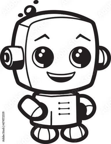 Tiny Trooper A Sleek Robot Guardian Ebon Enforcer A Robotic Miniature Emblem