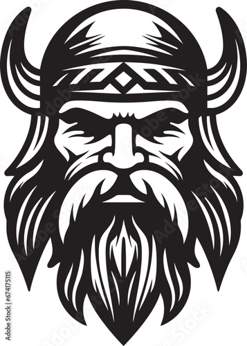 Dragonship Captain A Viking Leader in Vector Warriors Legacy A Black Vector Viking Logo