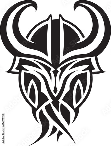 Viking Virtue A Symbol of Courage and Honor Sword of the North A Black Vector Viking Logo