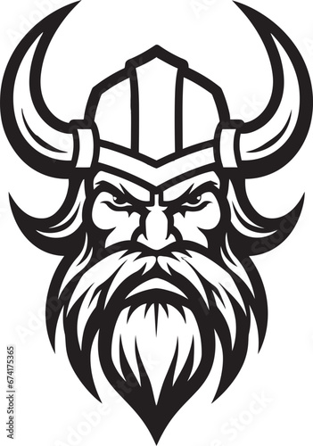 Schilderij op canvas Frosty Marauder A Viking Emblem of Ice Norse Navigator A Seafaring Viking Leader