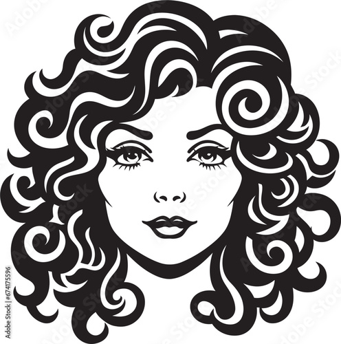 Ink Black Curls A Hair Emblem of Beauty Tresses of Power A Curly Haired Icon
