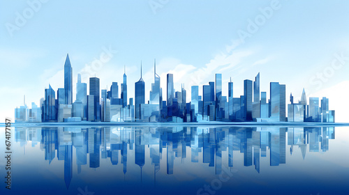 metropolis wallpaper, city skyline, business office buildings, view city, copy space wallpaper, panoramic view, Reflective skyscrapers, Business, big modern city urban landscape © elina