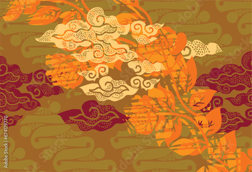 Batik Indonesian: is a technique of wax-resist dyeing applied to whole cloth, or cloth made using this technique originated from Indonesia.