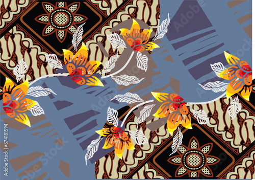 Batik Indonesian: is a technique of wax-resist dyeing applied to whole cloth, or cloth made using this technique originated from Indonesia.