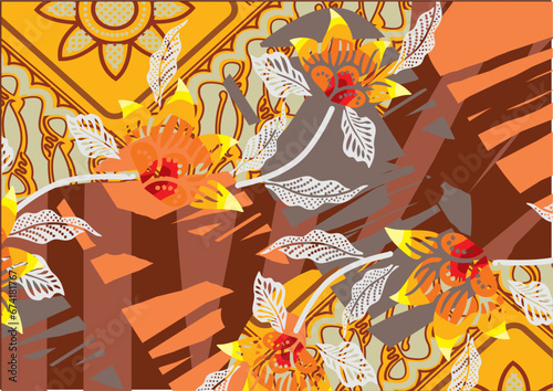 Batik Indonesian: is a technique of wax-resist dyeing applied to whole cloth, or cloth made using this technique originated from Indonesia.