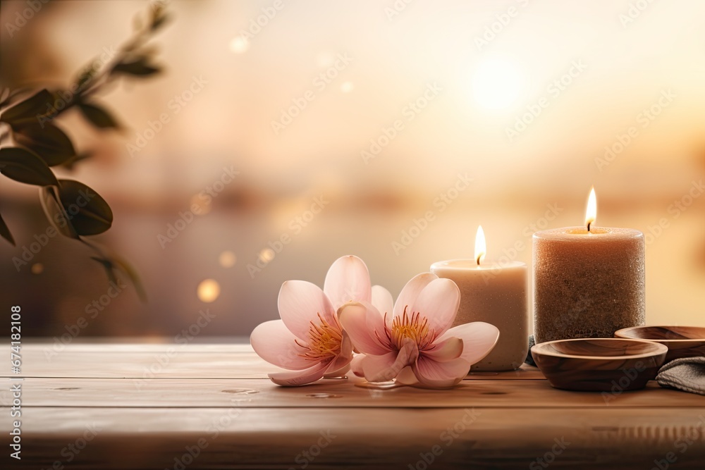 A spa composition with a background that appears to be out of focus. A spa composition with a background that appears to be out of focus.
