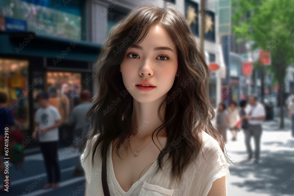 画像生成AIが描いた日本人の美女「AI生成画像」 画像生成AIが描いた日本人の美女「AI生成画像」