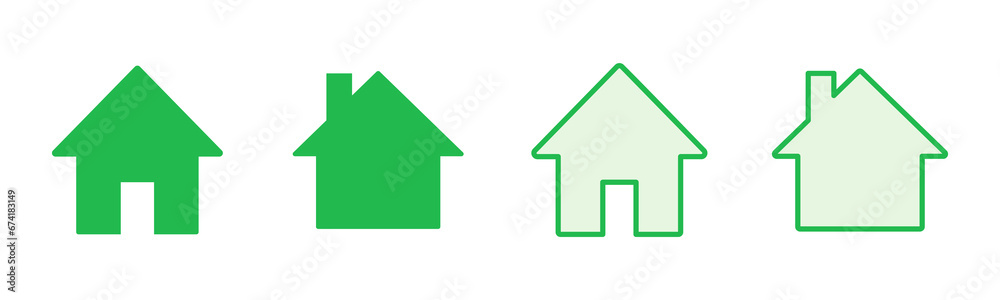House icon set. Home icon vector