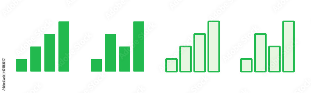 Growing graph Icon set. Chart icon. diagram icon Growing graph Icon set. Chart icon. diagram icon