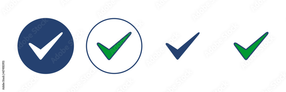 Check mark icon vector. Tick mark sign and symbol Check mark icon vector. Tick mark sign and symbol