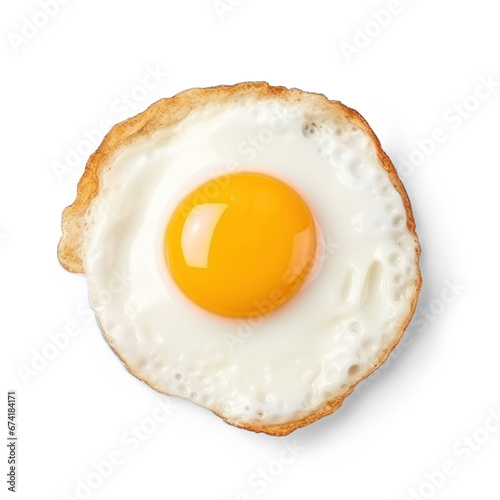 fresh delicious fried egg isolated on transparent background