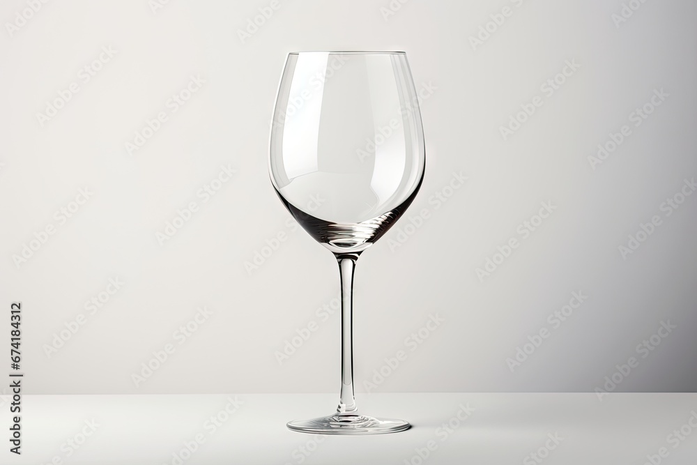 Wine glass on blank surface Wine glass on blank surface