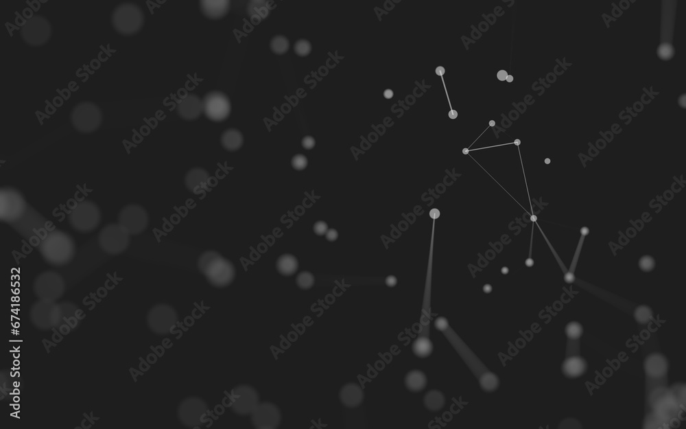 Abstract background. Molecules technology with polygonal shapes, connecting dots and lines. Connection structure. Big data visualization. Abstract background. Molecules technology with polygonal shapes, connecting dots and lines. Connection structure. Big data visualization.
