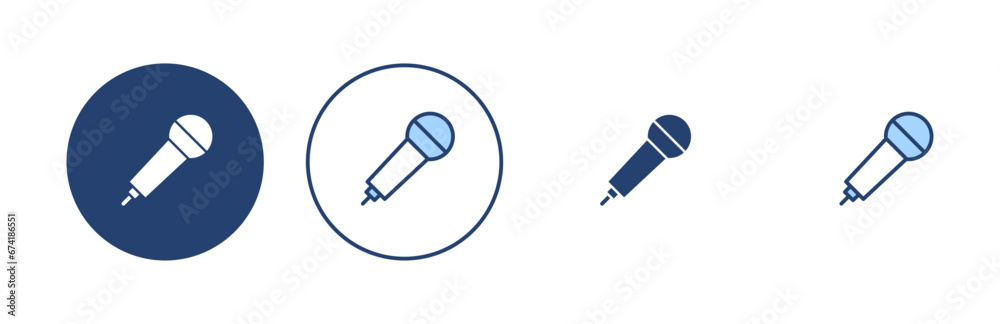 Microphone icon vector. karaoke sign and symbol Microphone icon vector. karaoke sign and symbol