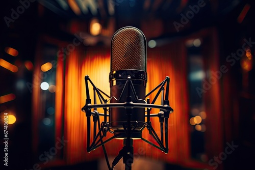 Studio recording microphone photo