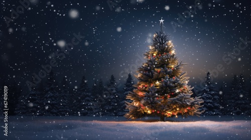 Christmas tree background © megavectors