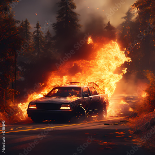 Burning Car © funway5400
