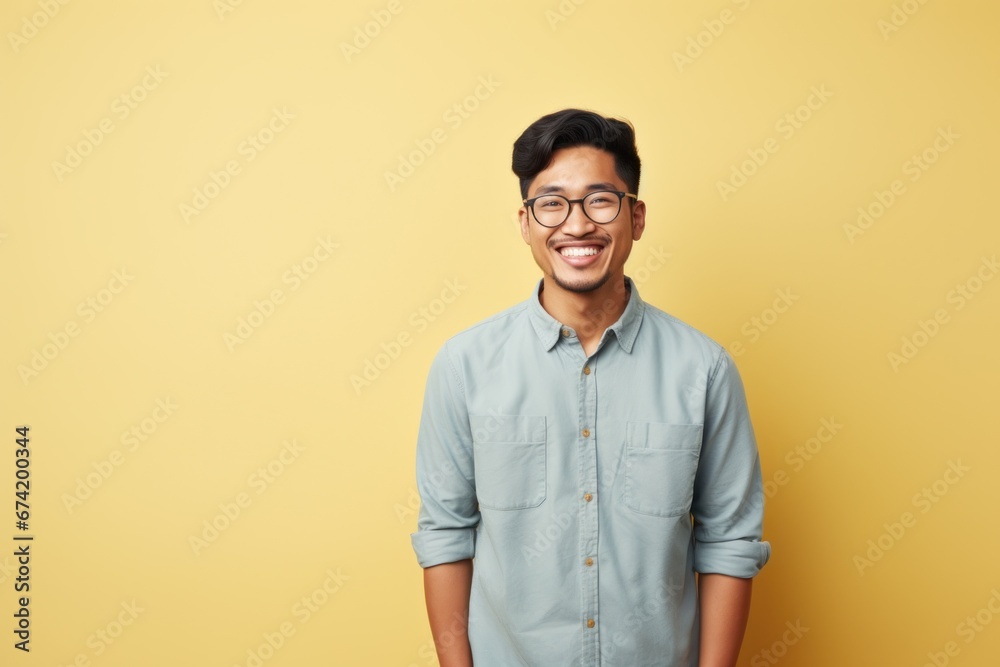 Asian man smiling standing portrait Asian man smiling standing portrait