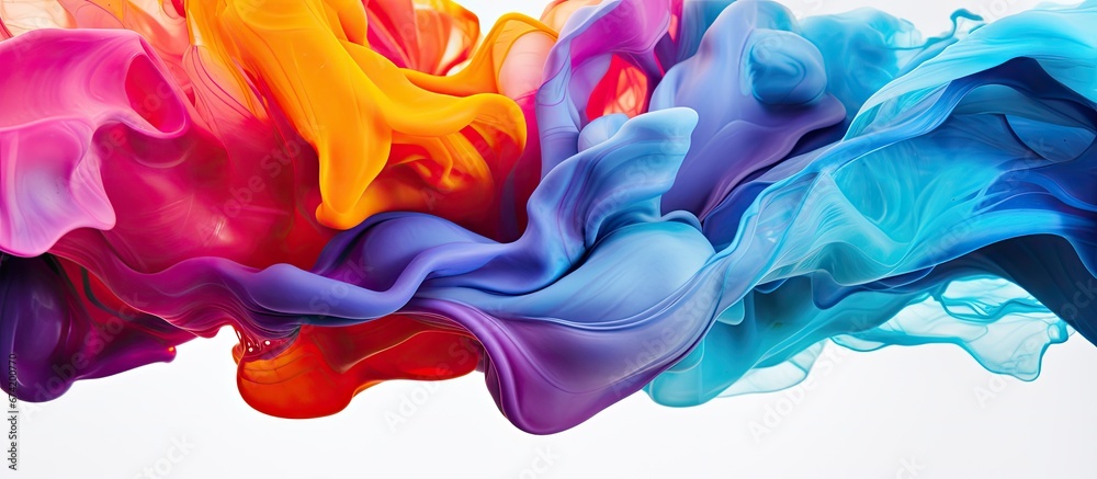 Abstract background created from the movement of liquid paints in various colors Abstract background created from the movement of liquid paints in various colors