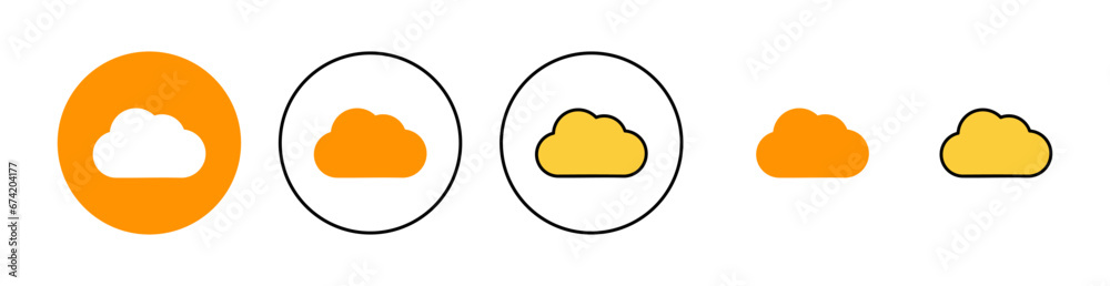 Cloud icon set for web and mobile app. cloud sign and symbol Cloud icon set for web and mobile app. cloud sign and symbol